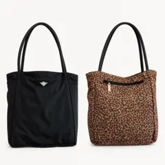 美品✨ボッテガヴェネタ リバーシブル トートバッグ ナイロン 軽量 レオパードのサムネイル