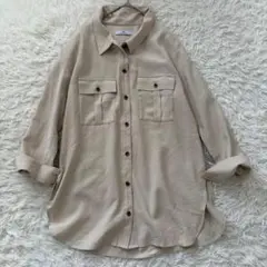 Sonny Label　七分丈長袖シャツF　ベージュ　着丈長め　◆A2265のサムネイル