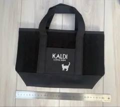 KALDI COFFEE FARM トートバッグ ブラック 猫デザインのサムネイル