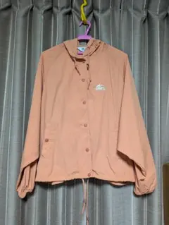 オレンジ フード付き マウンテンパーカー