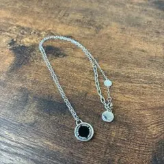 MARC JACOBS ネックレス ロゴ サークル シルバー ブラック
