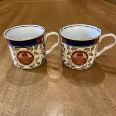 有田焼弥右衛門窯古伊万里絵付けコーヒーカップペア