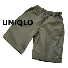 美品 UNIQLO ユニクロ ハーフパンツ カーキ キッズ 160 アジャスター