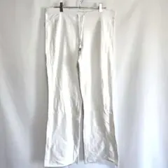 オールドネイビー ワイド スウェットパンツ 白 M ゆるダボ ウエスト82部屋着のサムネイル