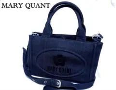 MARY QUANT マリクワ 2way デニム ハンド ショルダーバッグ 軽量
