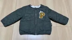 【新品】スヌーピー 裏ボアキルティングジャケット 90cm カーキ/グリーン/緑