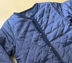 quoti use fith ネイビー　キルトジャケット130 ノーカラー