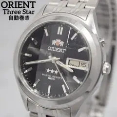 訳アリ ORIENT オリエント スリースター 9面カットガラス 自動巻きのサムネイル