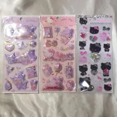 【正規品】サンリオ キラキラシール3枚セット　クロミ　キティ