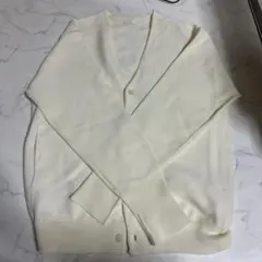 アイボリー ニットカーディガン 長袖