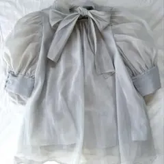 スナイデル　ハーフスリーブオーガンジーブラウス ミントSWFB212040