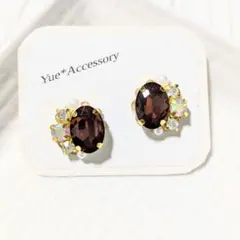 S-87　ハンドメイド☆ビジューピアス／イヤリング