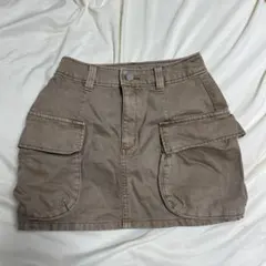 GU ベージュ タイトスカート サイドポケット付き