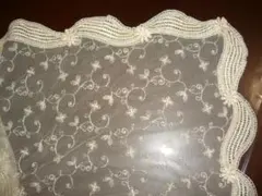 夏物 絽の袋名古屋帯（夏草に水玉文）日本刺繍 薄手で柔らか 正絹