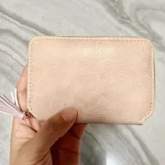 新品 MUK ジュエリーポーチ アクセサリーケース ピンク革製のサムネイル