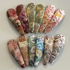 リバティ ハンドメイド パッチンピン12個セット65