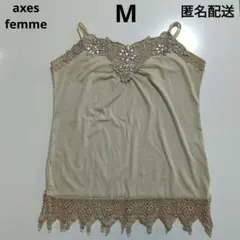 axes femme　M　ビジュー付きレースキャミソールのサムネイル