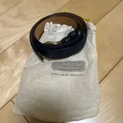 COACH ネイビー レザー ベルト