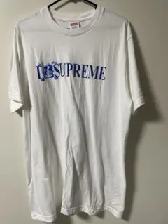 Supreme ロゴ Tシャツ Mサイズ ホワイト　スカル