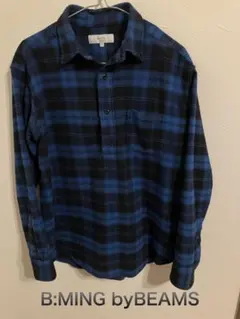 B:MING by BEAMS ビッグシルエットプルオーバーチェック柄ネルシャツ