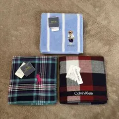 新品　未使用　ハンカチ　セット　ラルフローレン　カルバンクライン　ポロベア