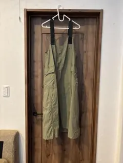 カーキ ジャンパースカート サロペットスカート ワーク風 カジュアル