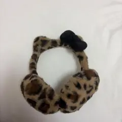 キティちゃん ヒョウ柄 イヤーマフ 耳当て カチューシャ jkユニバ