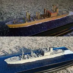 1/700 護衛艦 輸送艦しもきた 完成品 洋上ジオラマ 航行シーン 電飾