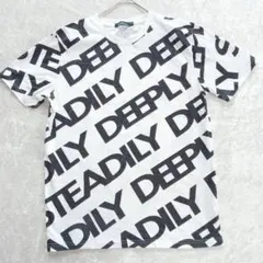 ロゴプリント 半袖Tシャツ L 白 黒 モノクロ 英字 アルファベットのサムネイル