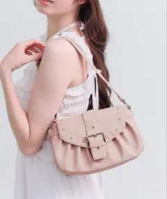 OLIVE des OLIVE ピンク スタッズ付きショルダーバッグのサムネイル