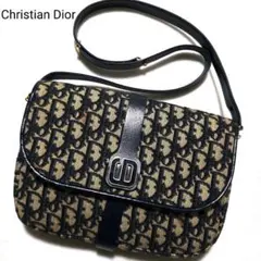 Dior♡　2WAY ハンドバッグ 肩掛け トロッター 総柄 ゴールド金具 紺のサムネイル