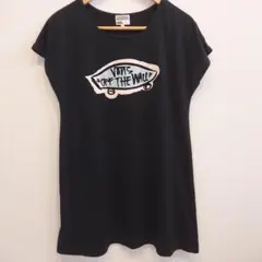VANS OFF THE WALL 半袖Tシャツワンピース　 ブラックのサムネイル