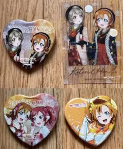 ラブライブ μ's 箔押し　カード 缶バッジ 西木野真姫 南ことり 高坂穂乃果