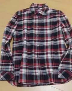 NO ID. ノーアイディー 赤×黒×白 チェックネルシャツ size 1