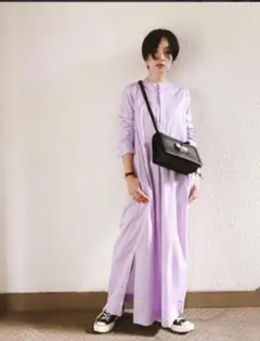 美品！カレンソロジー ワイドギャザーワンピース ロイヤルブルー