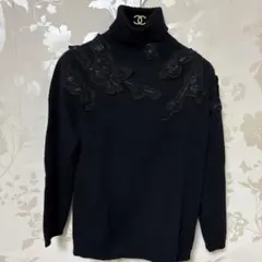CHANEL シャネル フレア モヘア ノースリーブ ニット セーター 42 
