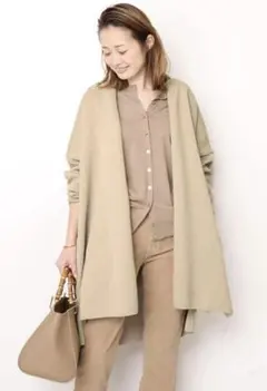 Deuxieme Classe リネン マテリアルコート 茶 - メルカリ