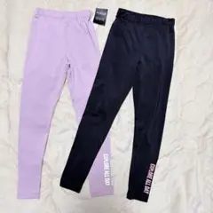 新品美品　GU　キッズレギンス　130cm　2色セット