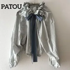 新品タグ付 PATOU パトゥ Aライン ベルト付き ワンピース 総柄 未使用 新品タグ付 PATOU パトゥ Aライン ベルト付き ワンピース 総柄 未使用