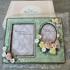 花柄フォトフレーム　2枚用