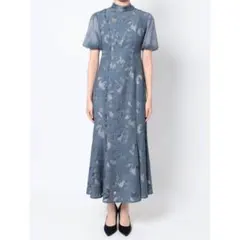 LADYジャガードレースフレアーワンピース
