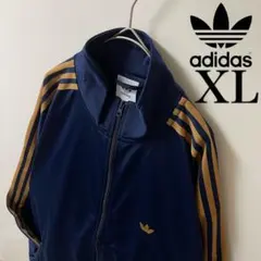 新品XL】adidas アディダス　トラックジャケット　ジャージトップ　ネイビー