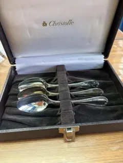 【レア】クリストフル　パール　スプーン・フォーク・ナイフ各２セット　箱付 レア】クリストフル パール スプーン・フォーク・ナイフ各2セット 箱