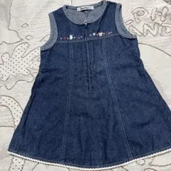 美品♡familiar ♡ジャンバースカート デニム　♡90