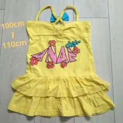 美品!!アナップキッズ100-110cmキャミワンピースイエロー