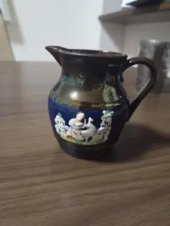 新品未使用】室井夏実 室井雑貨店 人物 鳥モチーフ 花瓶 ピッチャー