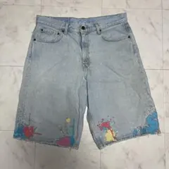 LVC 21SS 565スプラッシュ刺繍デニムハーフパンツ/33のサムネイル