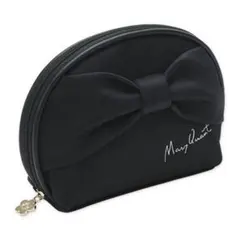 MARY QUANT リボン付き ブラック ポーチ
