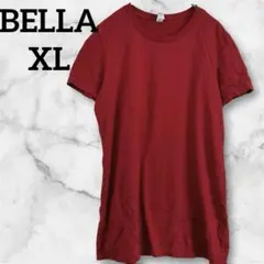 良品✨BELLA 【XL】　レッド Tシャツ　コットン100% クルーネック