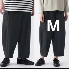 MUJI labo チノカーゴワイドパンツ 黒 M ムジラボ 無印良品